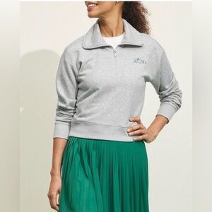 Prince Pickleball Women’s Cropped 1/4 Zip Pullover Sweatshirt Gray Size XL